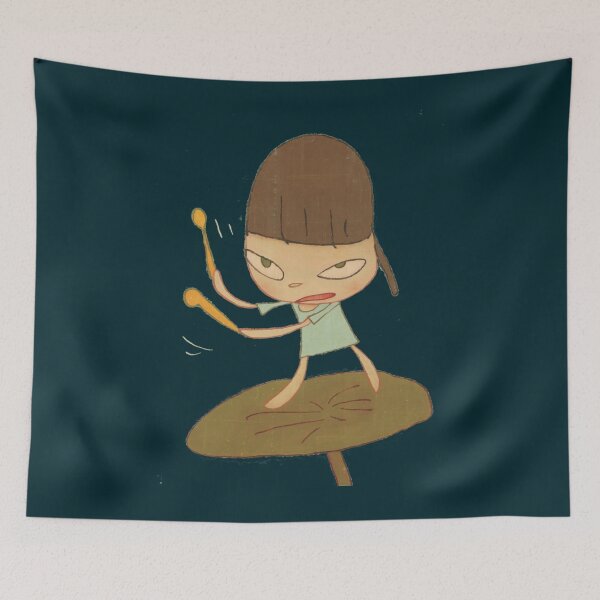 Item preview, yoshitomo nara lily pad drummer girl   designed and sold by JanaBeyerr.
