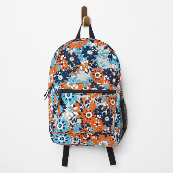 Item preview, Blue Orange Floral Pattern Design designed and sold by Bunmigraphics .