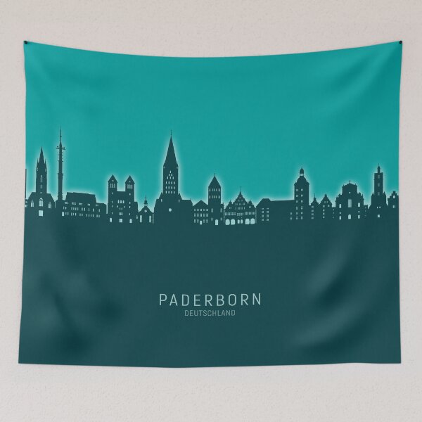 Artikelvorschau, Paderborn Deutschland Skyline entworfen und verkauft von ArtPrints.