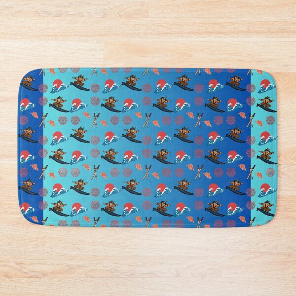 Item preview, The Surfing Samuri Pattern on Blue Gradient designed and sold by Fr0mtheMachine.