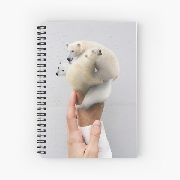 Three Scoops of Polar Bears Spiral Notebook