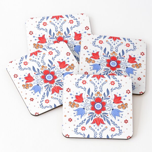 Item preview, Folk, bluebell flowers and berries designed and sold by Hennagirl.