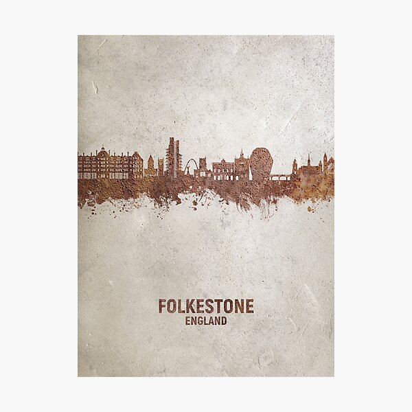 Item preview, Folkestone England Skyline designed and sold by ArtPrints.