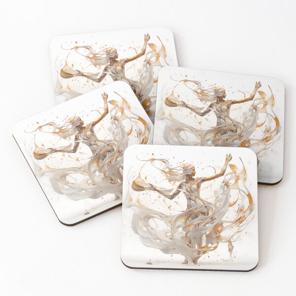 Item preview, Abstract Intricate Art Female Dancer White And Gold designed and sold by PioneerX1.