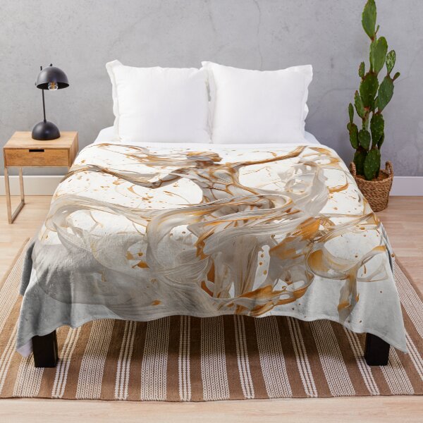 Item preview, Abstract Intricate Art Female Dancer White And Gold designed and sold by PioneerX1.