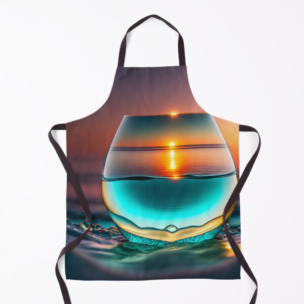 Item preview, A glass of sea sunset designed and sold by SageArtPremium.