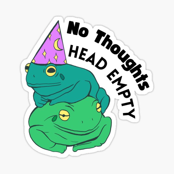 Item preview, No Thoughts Head Empty Frog Wizard  designed and sold by kerryaislinn.