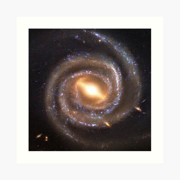 #Astronomy: #Megamaser #barred spiral #Galaxy named UGC 6093, Cosmology, AstroPhysics, Universe Art Print