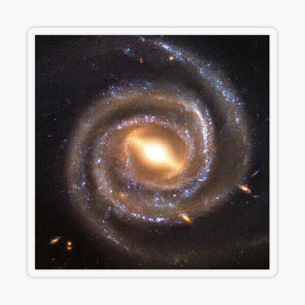 #Astronomy: #Megamaser #barred spiral #Galaxy named UGC 6093, Cosmology, AstroPhysics, Universe Transparent Sticker