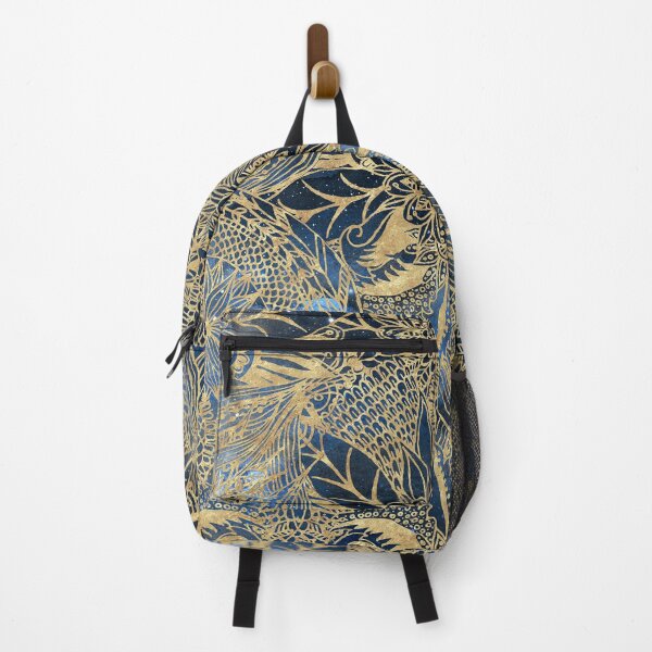 Item preview, Elegant Gold Mandala Flowers Blue Nebula designed and sold by InovArtS.