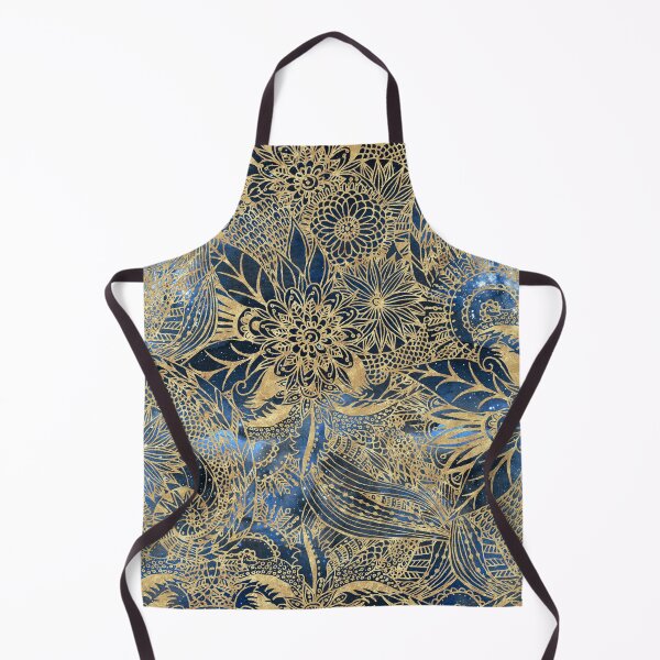 Item preview, Elegant Gold Mandala Flowers Blue Nebula designed and sold by InovArtS.