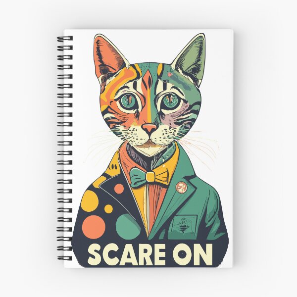 Item preview, Halloween funny scary cats retro color with "scare on" word designed and sold by BonusSingh.