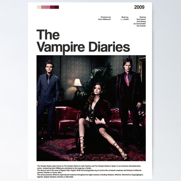 Elena & Damon  Vampire diaries poster, Vampire diaries, Movie