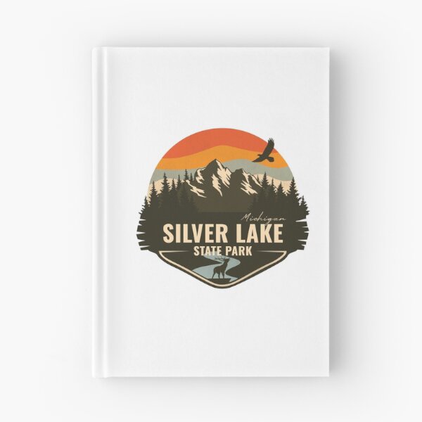 Item preview, Silver Lake State Park Michigan - MI Retro Mountain Badge designed and sold by mountainfad.