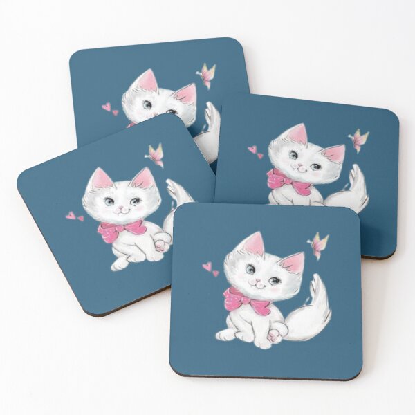 Item preview, el gato cute cat pink bow hearts   designed and sold by revuong.