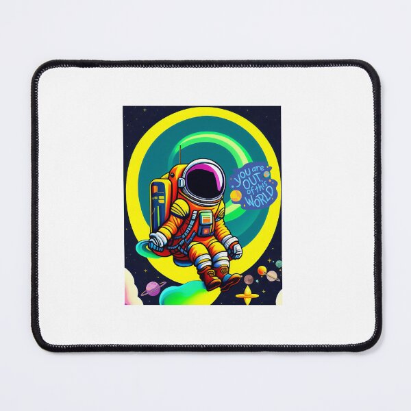 Item preview, astronaut floating in space with space slime carto designed and sold by almirontish.
