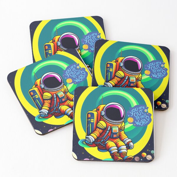 Item preview, astronaut floating in space with space slime carto designed and sold by almirontish.