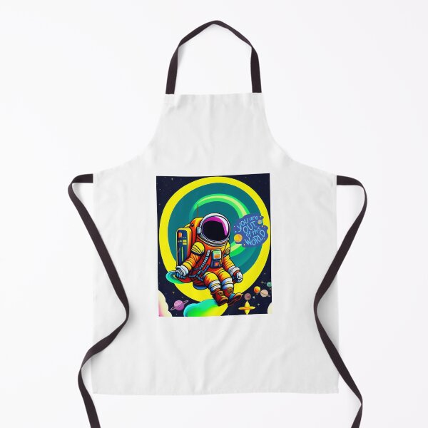 Item preview, astronaut floating in space with space slime carto designed and sold by almirontish.