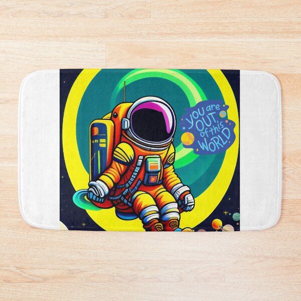 Item preview, astronaut floating in space with space slime carto designed and sold by almirontish.