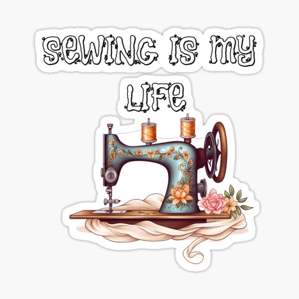sewing machine Sticker for Sale by EuropeanPrints