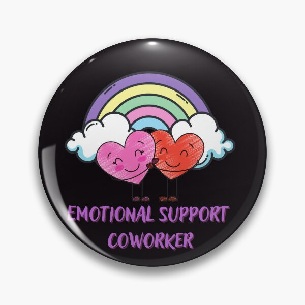 Emotional Support Coworker Butterfly Pin | Redbubble