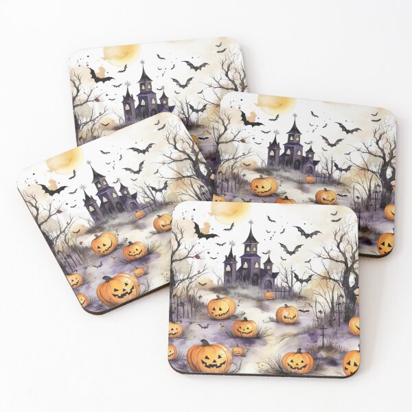 Item preview, Watercolor Halloween Castle designed and sold by shestiger.