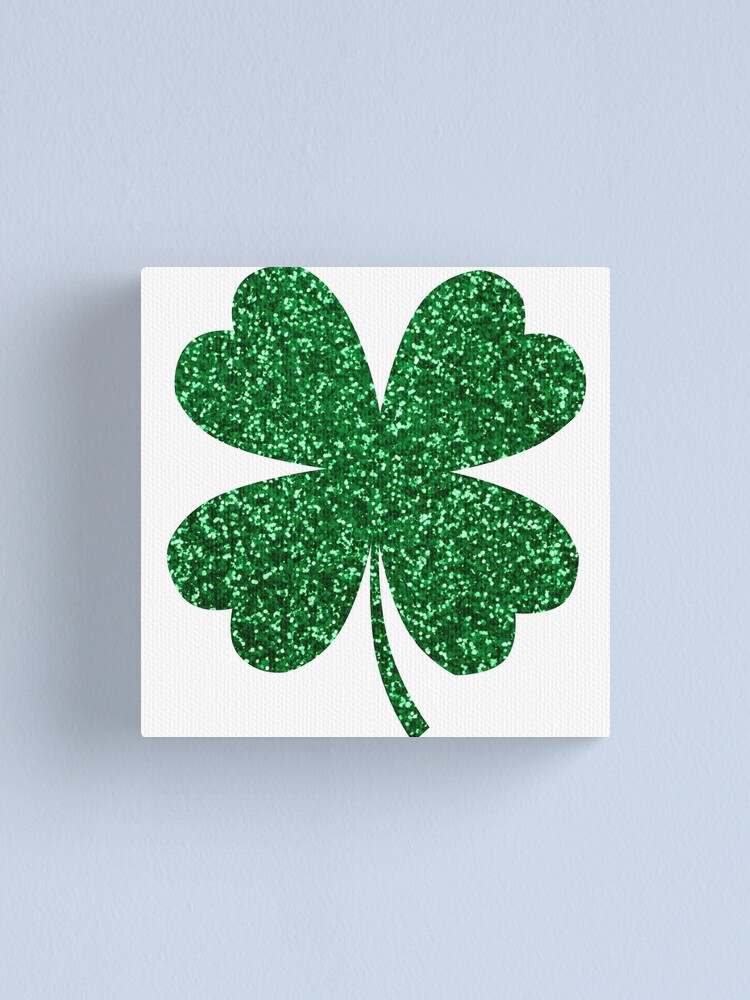 Shamrock, Green, Irish, St Patricks, Shamrock. clover. four leaf clover, 4  leaf clover, lucky charm, lucky clover, love | Canvas Print