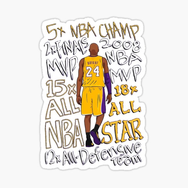 NIKE LA LAKERS KOBE BRYANT NBA 5x CHAMPION TROPHY PHOTO GOAT