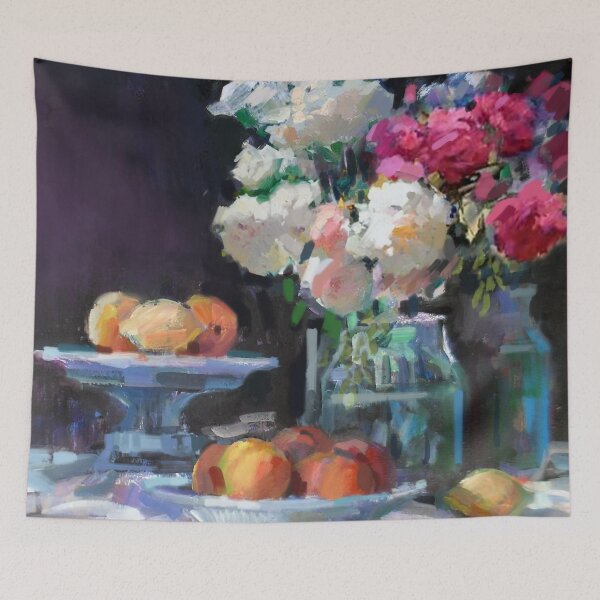 Item preview, Still Life with White & Pink Roses designed and sold by aastankovic.