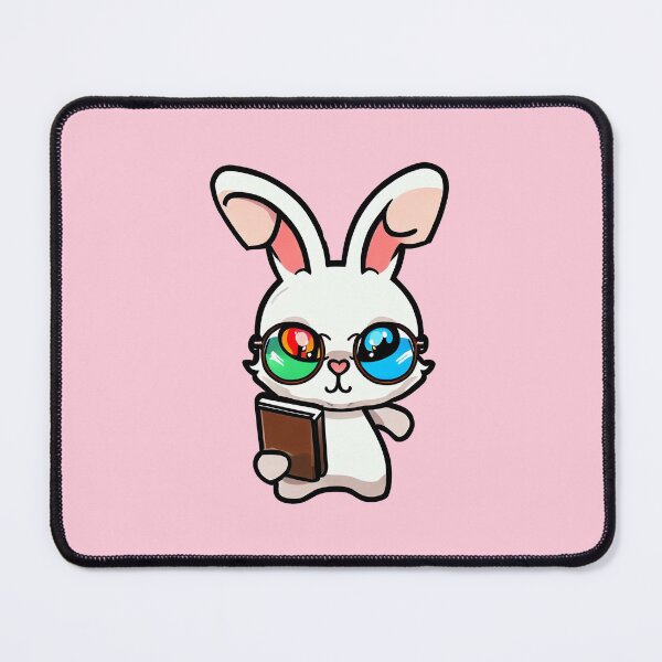 Item preview, Red Blue Eyed Spectacled Book-Reading Rabbit designed and sold by wintodig.
