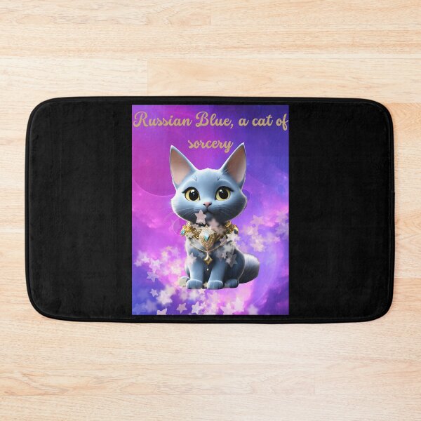 Item preview, Russian Blue, a cat of sorcery! designed and sold by CuteCatsCoffee.