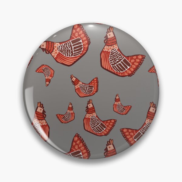 Item preview, Vintage chicken seamless pattern with grey background designed and sold by ChiknEmporium.