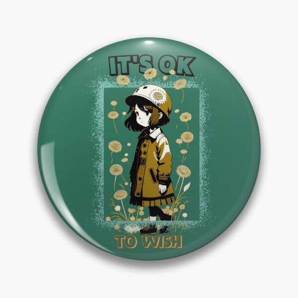 Item preview, It's ok to wish  Kawaii girl with dandelions by CallisC Arts ⭐⭐⭐⭐⭐ designed and sold by CallisC-Arts.