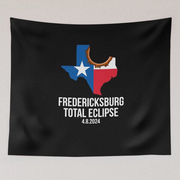 Item preview, Fredericksburg Texas Total Eclipse 2024 TX State Texan Flag designed and sold by MissRasheedHam.