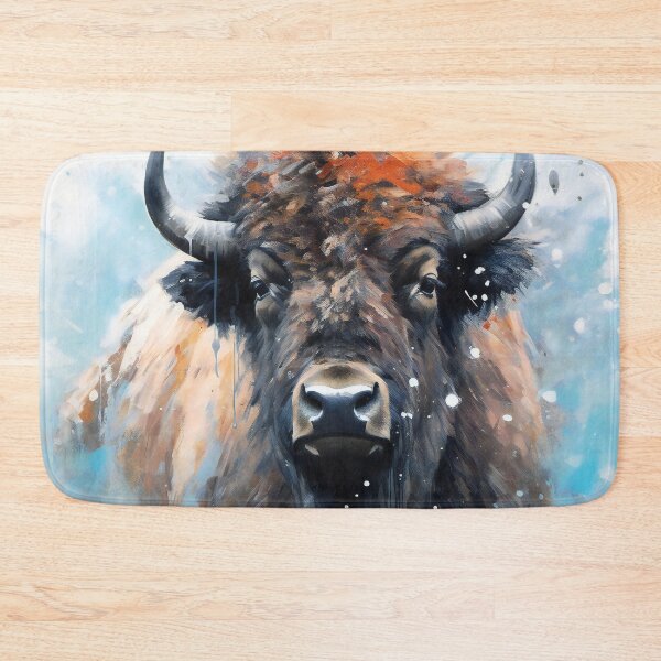 Item preview, Buffalo in the snow designed and sold by Art by Lilia.