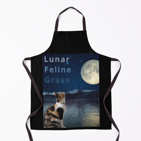 Item preview, Lunar; felines; Grace! Cat under the Moon designed and sold by CuteCatsCoffee.