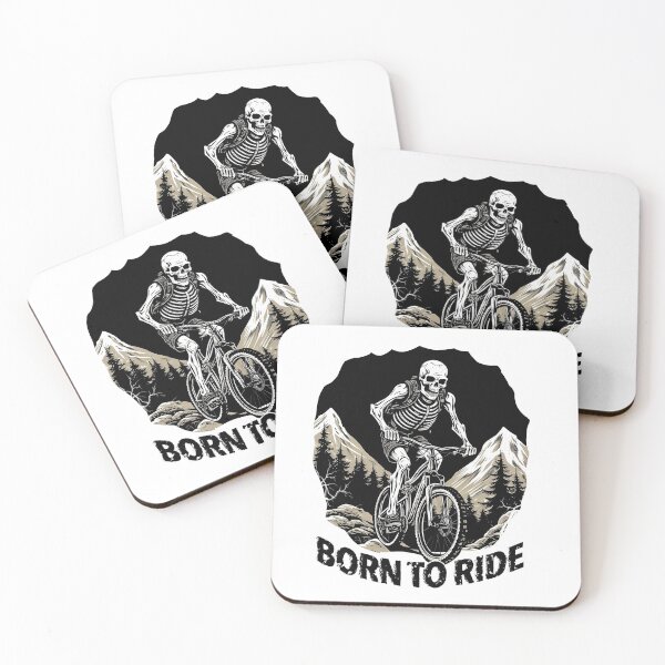 Item preview, BORN TO RIDE : Skeleton On A Mountain Bike designed and sold by MUJU-pixel.