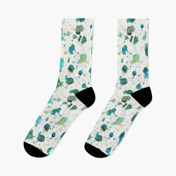 Item preview, Free splash watercolor ink	green blue designed and sold by Alessandro Remo Mazzoni Remotextiles.