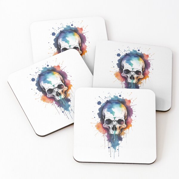 Item preview, Skull in Haunting Hues designed and sold by CraftingCroco.