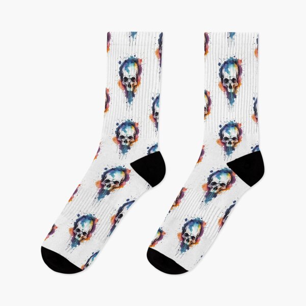 Item preview, Skull in Haunting Hues designed and sold by CraftingCroco.