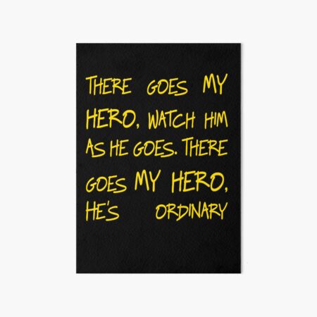 Foo Fighters - My Hero Lyrics Poster for Sale by AspectsOfDreams