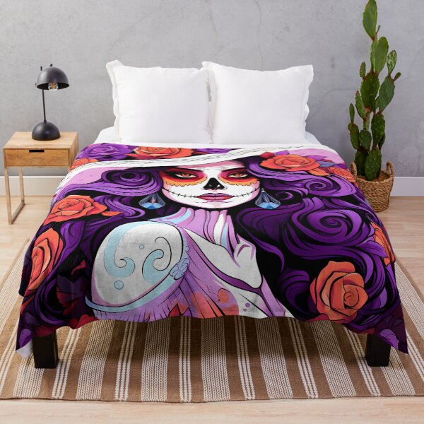 Item preview, Beautiful Mexican catrina with flowers designed and sold by apicon.