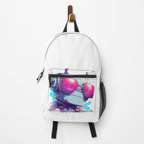 Item preview, Funny robot in sunglasses pastel watercolor splash designed and sold by TomFrontierArt.