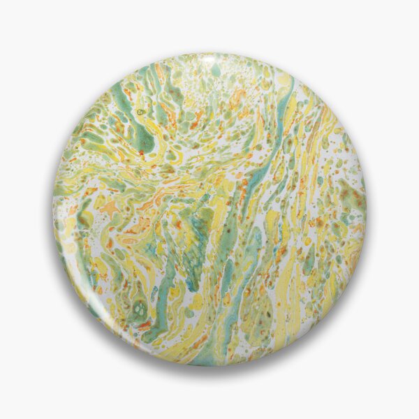 Item preview, Yellow Green Orange Abstract Colorful Ebru Marbling Graphic designed and sold by colorfulglee.