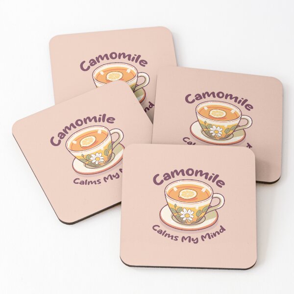 Item preview, Chamomile Tea Cup with Lemon Slice. Camomile Calms My Mind. UK Spelling. designed and sold by lunaticbear.