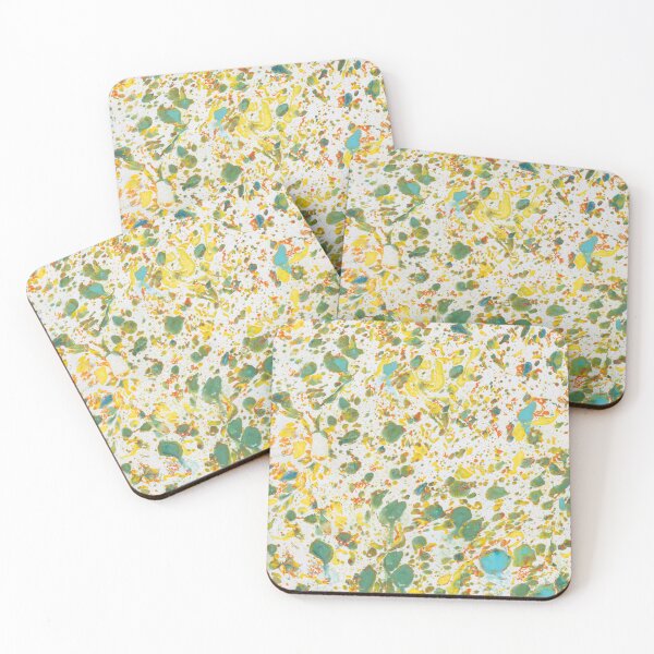 Item preview, Yellow Green Orange Abstract Colorful Ebru Marbling Graphic designed and sold by colorfulglee.