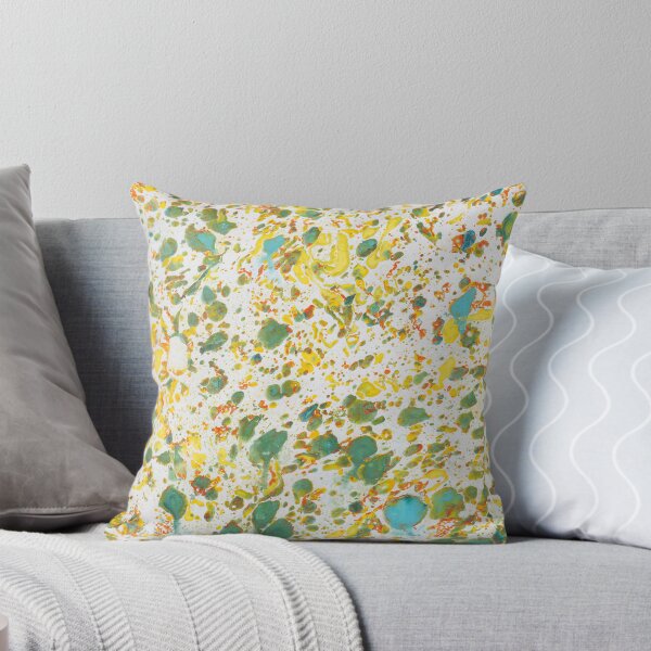 Item preview, Yellow Green Orange Abstract Colorful Ebru Marbling Graphic designed and sold by colorfulglee.