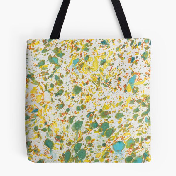 Item preview, Yellow Green Orange Abstract Colorful Ebru Marbling Graphic designed and sold by colorfulglee.
