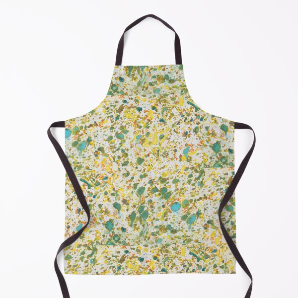 Item preview, Yellow Green Orange Abstract Colorful Ebru Marbling Graphic designed and sold by colorfulglee.