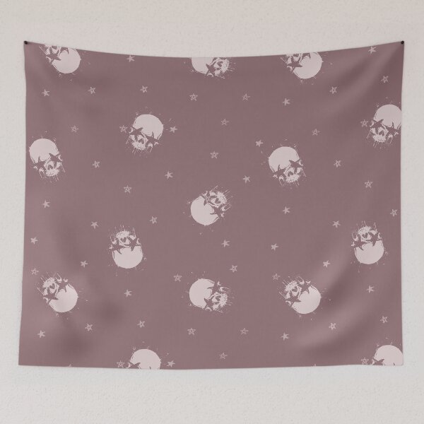 Item preview, Skull, skeleton pattern, dust pink pattern, Halloween,  designed and sold by mintdiamond21.